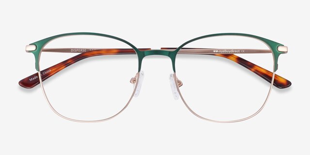 Disperse Green MetalEyeglass Frames from EyeBuyDirect, Closed View