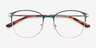 Disperse Green MetalEyeglass Frames from EyeBuyDirect, Closed View