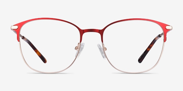 Disperse Rouge Métal Montures de lunettes de vue