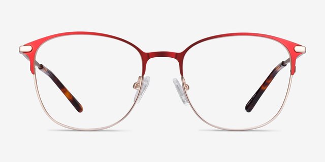 Disperse Red MetalEyeglass Frames from EyeBuyDirect, Front View