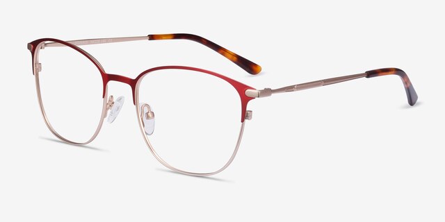 Disperse Red MetalEyeglass Frames from EyeBuyDirect, Angle View