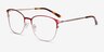 Disperse Red MetalEyeglass Frames from EyeBuyDirect, Angle View