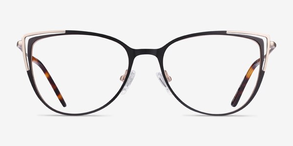Garance Black Gold Metal Eyeglass Frames
