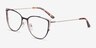 Garance Black Gold MetalEyeglass Frames from EyeBuyDirect, Angle View