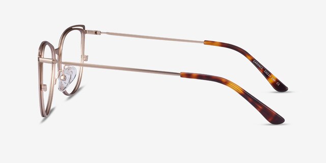 Garance Black Gold MetalEyeglass Frames from EyeBuyDirect, Side View