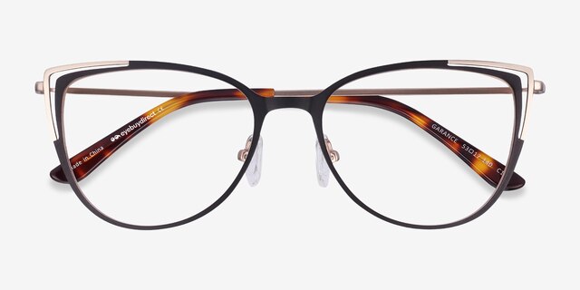 Garance Black Gold MetalEyeglass Frames from EyeBuyDirect, Closed View