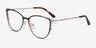 Garance Green & Gold MetalEyeglass Frames from EyeBuyDirect, Angle View