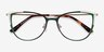 Garance Green & Gold MetalEyeglass Frames from EyeBuyDirect, Closed View