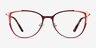 Garance Red & Gold MetalEyeglass Frames from EyeBuyDirect, Front View