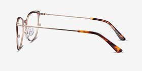 Garance Red & Gold Métal Montures de lunettes de vue d'EyeBuyDirect, Vue de Côté