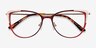 Garance Red & Gold MetalEyeglass Frames from EyeBuyDirect, Closed View