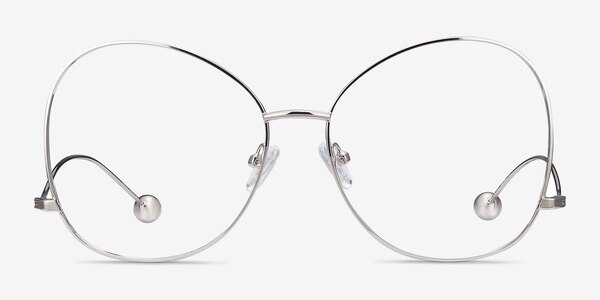 Renata Silver Metal Eyeglass Frames