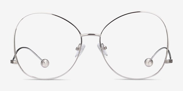 Renata Silver MetalEyeglass Frames from EyeBuyDirect, Front View