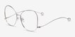 Renata Silver MetalEyeglass Frames from EyeBuyDirect, Angle View