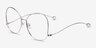Renata Silver MetalEyeglass Frames from EyeBuyDirect, Angle View
