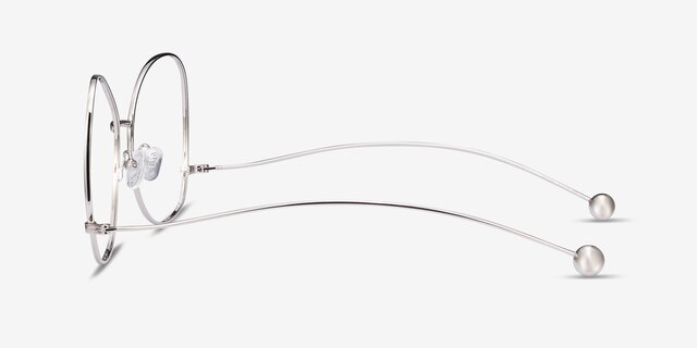 Renata Silver MetalEyeglass Frames from EyeBuyDirect, Side View