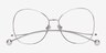 Renata Silver MetalEyeglass Frames from EyeBuyDirect, Closed View