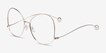 Renata Gold MetalEyeglass Frames from EyeBuyDirect, Angle View