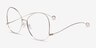 Renata Gold MetalEyeglass Frames from EyeBuyDirect, Angle View