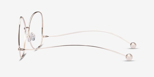 Renata Gold MetalEyeglass Frames from EyeBuyDirect, Side View