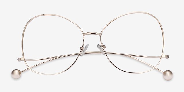Renata Gold MetalEyeglass Frames from EyeBuyDirect, Closed View