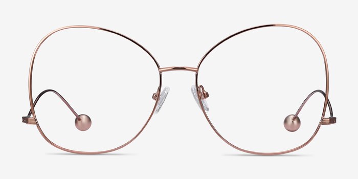 Renata Rose Gold Metal Eyeglass Frames from EyeBuyDirect