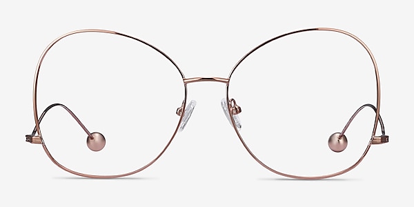 Renata Rose Gold Metal Eyeglass Frames