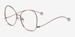 Renata Rose Gold MetalEyeglass Frames from EyeBuyDirect, Angle View