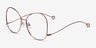 Renata Rose Gold MetalEyeglass Frames from EyeBuyDirect, Angle View
