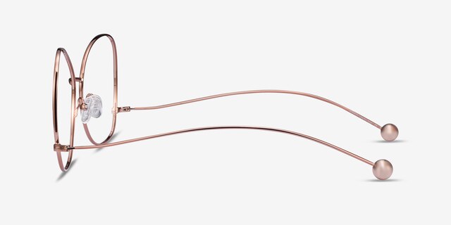 Renata Rose Gold MetalEyeglass Frames from EyeBuyDirect, Side View