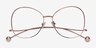 Renata Rose Gold MetalEyeglass Frames from EyeBuyDirect, Closed View