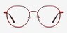 Sylvie Red MetalEyeglass Frames from EyeBuyDirect, Front View