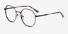 Sylvie Black MetalEyeglass Frames from EyeBuyDirect, Angle View