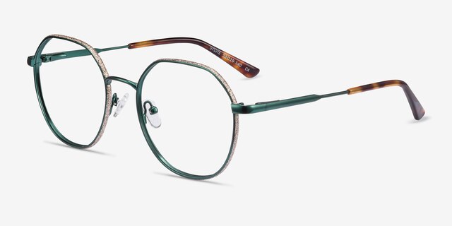 Sylvie Green MetalEyeglass Frames from EyeBuyDirect, Angle View