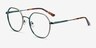 Sylvie Green MetalEyeglass Frames from EyeBuyDirect, Angle View