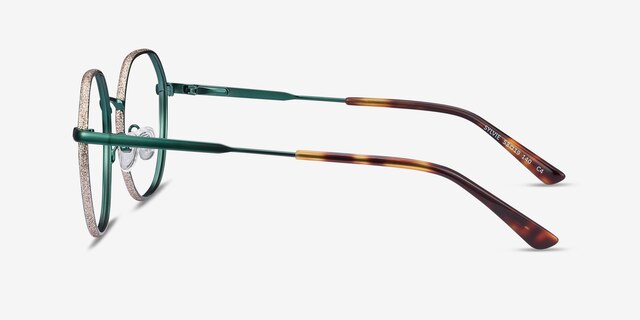 Sylvie Green MetalEyeglass Frames from EyeBuyDirect, Side View