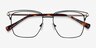 Hewitt Black Gold MetalEyeglass Frames from EyeBuyDirect, Closed View