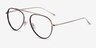 Cana Tortoise  Gold MetalEyeglass Frames from EyeBuyDirect, Angle View