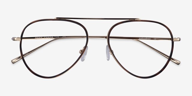 Cana Tortoise  Gold MetalEyeglass Frames from EyeBuyDirect, Closed View