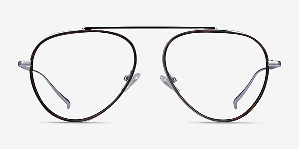 Cana Tortoise Silver Metal Eyeglass Frames