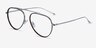 Cana Tortoise  Silver MetalEyeglass Frames from EyeBuyDirect, Angle View