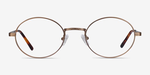 Equinox Bronze MetalEyeglass Frames from EyeBuyDirect, Front View