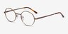 Equinox Bronze MetalEyeglass Frames from EyeBuyDirect, Angle View