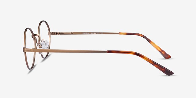 Equinox Bronze MetalEyeglass Frames from EyeBuyDirect, Side View