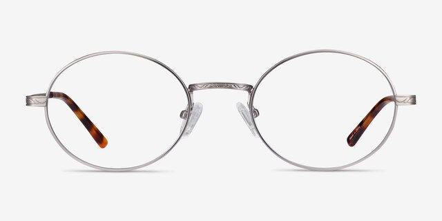 Equinox Gunmetal MetalEyeglass Frames from EyeBuyDirect, Front View
