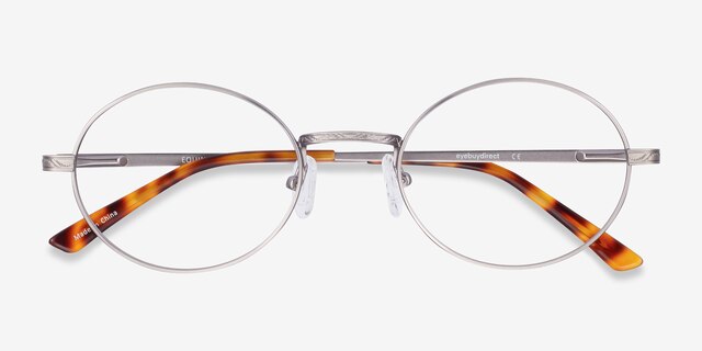 Equinox Gunmetal MetalEyeglass Frames from EyeBuyDirect, Closed View