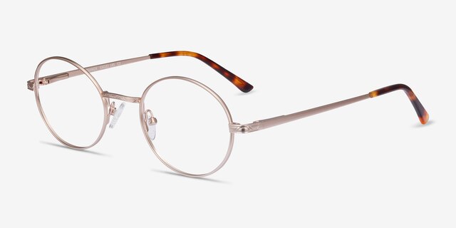 Equinox Gold MetalEyeglass Frames from EyeBuyDirect, Angle View
