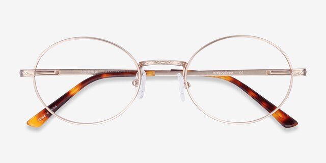 Equinox Gold MetalEyeglass Frames from EyeBuyDirect, Closed View