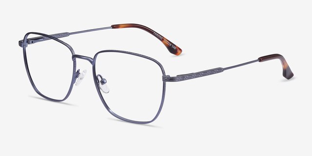 Throne Blue MetalEyeglass Frames from EyeBuyDirect, Angle View