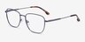 Throne Blue MetalEyeglass Frames from EyeBuyDirect, Angle View